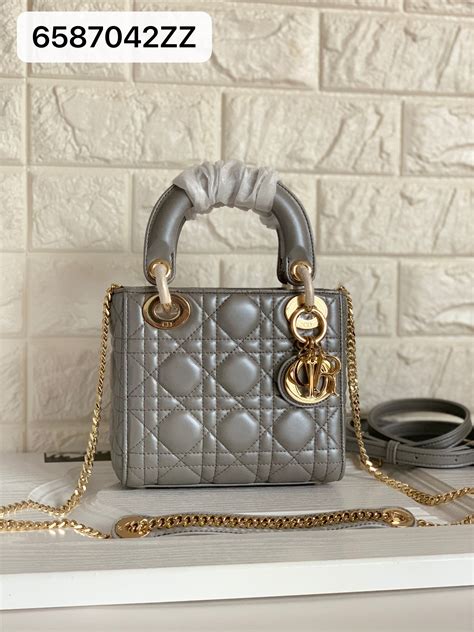 grey mini lady dior